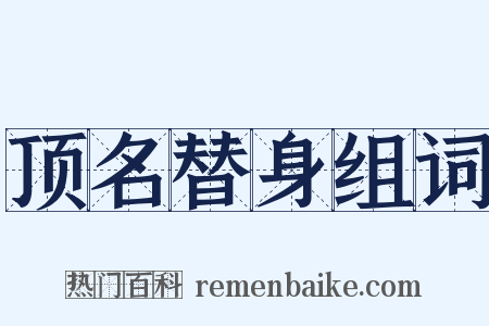 顶名替身组词是什么意思的图片
